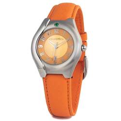 Chronotech Damen Analog Quarz Uhr mit Leder Armband CT2206L-05 von Chronotech