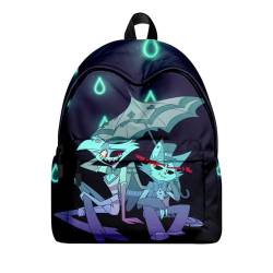 Chukamalilayi Anime Hazbin Hotel Rucksack, Angel Dust/Alastor Cartoon Rucksack Laptoptasche 3D Gedruckt Graffiti Anime Schultasche für Schule Reisen Sport, Type7, 40*30*17cm von Chukamalilayi