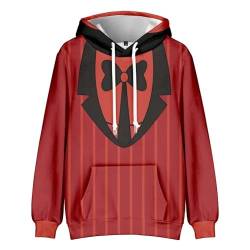 Chukamalilayi Hazbin Hotel Hoodie Erwachsene Charakter Alastor/Angel Dust Hazbin Hotel Hoodies Druck Kleidung Pullover Kordelzug Sweatshirts Langarm Unisex, Typ2, 4X-Large von Chukamalilayi