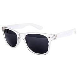 Ciffre EL-Sunprotect® Sonnenbrille Nerdbrille Brille Nerd Transparent Weiß UV400 von Ciffre