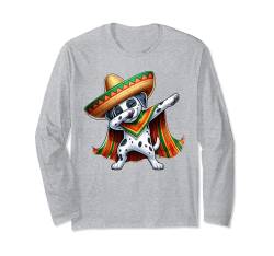 Dabbing Dalmatiner Hund Sombrero Mexikanischer Poncho Cinco De Mayo Langarmshirt von Cinco De Mayo Dabbing Ideas