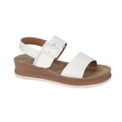 Cipriata Orfa Damen-Sandalen mit Keilabsatz, weiß, 39 EU von Cipriata