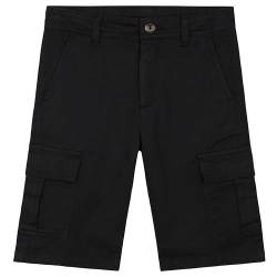 CityComfort Cargo Shorts Jungen, Kurze Cargohose Jungen mit Taschen & Elastischem Bund (Schwarz, 13-14 Jahre) von CityComfort