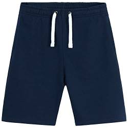 CityComfort Hosen Kinder - Sweat Shorts für Jungen - French Terry Kurze Hose - Shorts mit Elastischem Bund, Größen 5-14 Jahre (Marineblau, 7-8 Jahre) von CityComfort