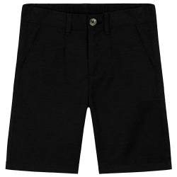 CityComfort Shorts für Jungen, Kurze Chino Hose mit 2 Seitentaschen & Elastischem Bund - Sommer Kleidung für Jungs (Schwarz, 11-12 Jahre) von CityComfort