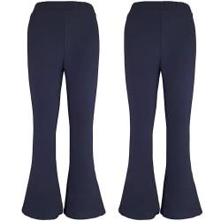 CiuchCiuch 2er-Pack Schlaghosen Jogginghosen – Für Mädchen – Für Kinder - 2 Stück – Sweatstoff 95% Baumwolle – 5% Elastan – Hosen für den Frühling – Für die Schule - Navy/Navy 146 von CiuchCiuch