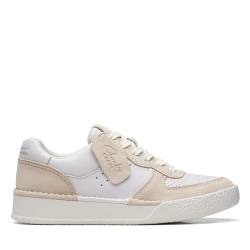 Clarks Damen Craft Cup Court Sneaker, Off White Combi, 42 EU von Clarks