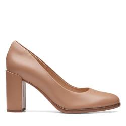 Clarks Damen Freva85 Court Pump, Praline Leather, 39 EU von Clarks