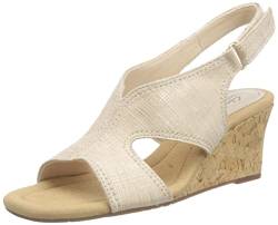 Clarks Damen Kyarra Aster Keilsandale, Sand Metallic, 40 EU von Clarks