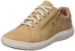 Clarks Damen Nalle Lace Sneaker, Camel Nubuck, 42 EU von Clarks