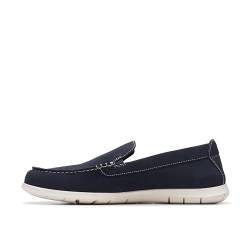 Clarks Herren Flexway Step Flacher Slipper, Navy Suede, 41 EU von Clarks