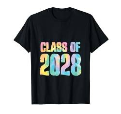 Class Of 2028 T-Shirt Senior 2028 Tie Dye Graduation Geschenke T-Shirt von Class Of 2028