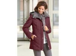 Steppjacke CLASSIC BASICS, Damen, Gr. 48, rot (bordeaux, grau), 100% Polyester, gemustert, mehrfarbig, figurumspielend, Langarm, Jacken von Classic Basics