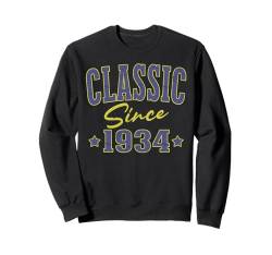 Klassiker seit 1934 Cool Varsity Geboren 1934 Geburtstag Sweatshirt von Classic Birthday Apparel For Men & Women