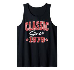 Klassiker seit 1979 Cool Varsity Geboren 1979 Geburtstag Tank Top von Classic Birthday Apparel For Men & Women