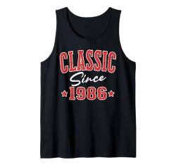 Klassiker seit 1986 Cool Varsity Geboren 1986 Geburtstag Tank Top von Classic Birthday Apparel For Men & Women