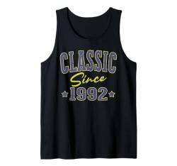 Klassiker seit 1992 Cool Varsity Geboren 1992 Geburtstag Tank Top von Classic Birthday Apparel For Men & Women