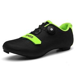 Classic Pink Herren Damen Fahrradschuhe Road Radsportschuhe Rennrad Atmungsaktive Mountainbike Schuhe Schwarz 38 EU von Classic Pink