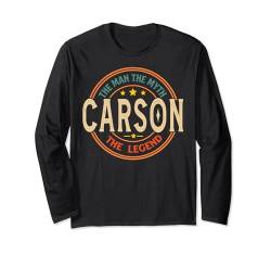 Carson The Man The Myth The Legend Vintage Personalisiert Langarmshirt von Classic Vintage Apparel for Men.