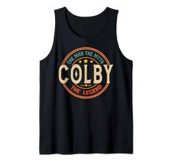 Colby The Man The Myth The Legend Vintage Personalisiert Tank Top von Classic Vintage Apparel for Men.