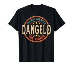 Dangelo The Man The Myth The Legend Vintage Personalisiert T-Shirt von Classic Vintage Apparel for Men.