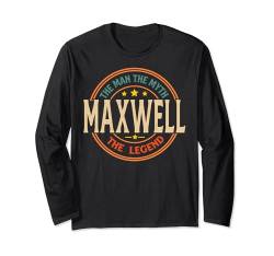 Maxwell The Man The Myth The Legend Vintage Personalisiert Langarmshirt von Classic Vintage Apparel for Men.