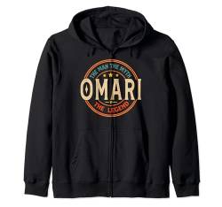 Omari The Man The Myth The Legend Vintage Personalisiert Kapuzenjacke von Classic Vintage Apparel for Men.