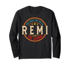 Remi The Man The Myth The Legend Vintage Personalisiert Langarmshirt von Classic Vintage Apparel for Men.