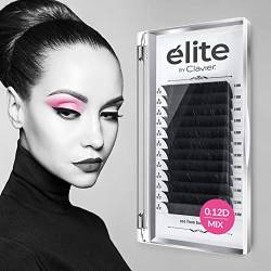 Selbstfächernde Wimpern Elite 0.12 D MIX Easy Fan Lashes für Volumentechnik Wimpern Extensions C D curl Wimpernverlängerung Volumen Wimpern 8-13 mm (6-13 MIX18MIX3) von Clavier