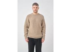 Strickpullover CLEPTOMANICX "Crewneck Ribber" Gr. L, beige Herren Pullover mit bequemem Tragekomfort von Cleptomanicx