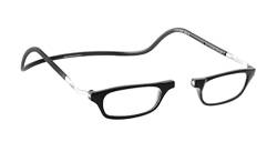 CliC Eyewear Herren-Lesebrille XL | Lesebrille mit Magnet | Lesebrille aus Polycarbonat | Flexible Presbyopie-Brille (1.0, Schwarz) von CliC Eyewear