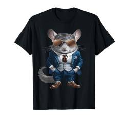 Chinchilla Herren Damen Chinchilla im Anzug Chinchilla T-Shirt von Click For Cool Animal In Suit Designs