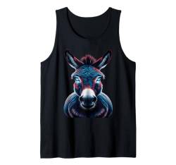 Esel Männer Frau Esel Angry Glowing Esel Tank Top von Click For Cool Glowing Animal Designs