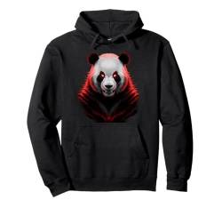 Panda Herren Damen Panda Angry Glowing Panda Pullover Hoodie von Click For Cool Glowing Animal Designs