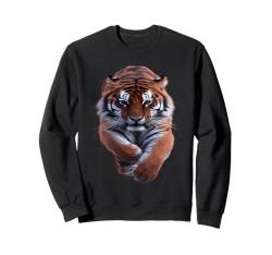 Tiger Männer Frauen Tiger Angry Glowing Tiger Sweatshirt von Click For Cool Glowing Animal Designs