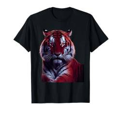 Tiger Männer Frauen Tiger Angry Glowing Tiger T-Shirt von Click For Cool Glowing Animal Designs