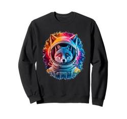 Fox Herren Frau Fuchs Bunt Weltraum Astronaut Fuchs Sweatshirt von Click For Cool Space Animal Astronaut Designs