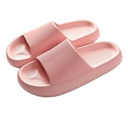 Cliont Unisex Sandalen Sommer Hausschuhe Rutschfest Badeschuhe Schlappen Home Pantoffeln Indoor Damen Herren Slippers Rosa EU 39-40(Hersteller Größe 38-39) von Cliont