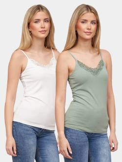 Cloud5ive 2er Set V Neck Spitzen Top von Cloud5ive