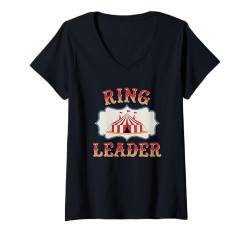 Damen Clown Kids Zirkus Party Ring Leader Fun T-Shirt mit V-Ausschnitt von Clown Circus Party Kids Ring Leader Fun Clothing