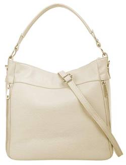 Cluty Handtasche Echt Leder Damen | beige | 020843 von Cluty