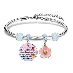 Wann immer Sie sich überwältigt fühlen Erinnern Sie sich Wessen Tochter Sie sind, Tochter Geschenk von Mama Papa inspirierende Geschenke für Frauen Damen Mädchen Tochter Silber Armband Schmuck von Coagurmes