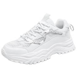 Cocey Damen Dämpfungstrainer Herren Sneakers Modische Sportschuhe für Paare (Weiß,43) von Cocey