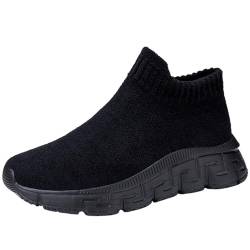 Cocey Damen Plattform Gepolsterte Schuhe Herren Winter Sportschuhe Unisex Wanderschuhe (Schwarz,42) von Cocey