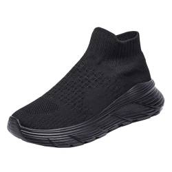 Cocey Damen Slip On Dämpfung Wanderschuhe Herren Turnschuhe Leichte Laufschuhe (Schwarz,40) von Cocey