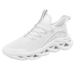 Cocey Herren Dämpfung Sneaker Mode Trainer Atmungsaktive Sportschuhe Laufschuhe (Weiß,40) von Cocey