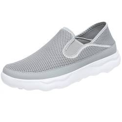 Cocey Herren Leichte Flache Sneakers Casual Slip-On Sportschuhe (Hellgrau,40) von Cocey