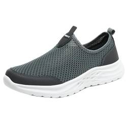 Cocey Herren Sommer Atmungsaktive Mesh Sportschuhe Leichte Wanderschuhe mit Slip-On (Dunkelgrau,44) von Cocey