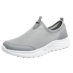 Cocey Herren Sommer Atmungsaktive Mesh Sportschuhe Leichte Wanderschuhe mit Slip-On (Hellgrau,44) von Cocey