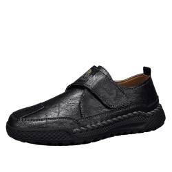 Cocey Leichte Herren Loafer mit Flachem Absatz Lässige Slip-on-Mokassins mit Einfarbiger Farbe (Schwarz,44) von Cocey